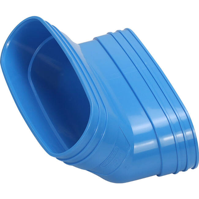 Wavin Ventiza bocht 45 graden PVC ovaal 195x80 mm verticaal M/M