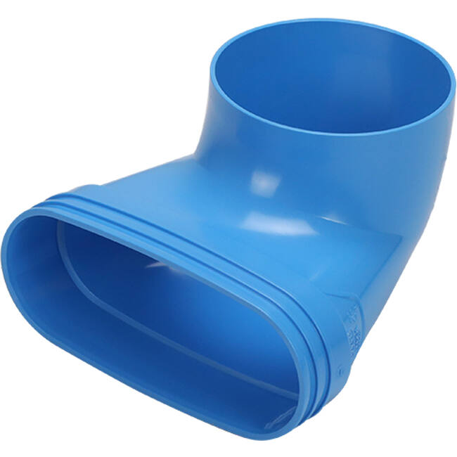 Wavin Ventiza eindstuk 90 graden PVC ovaal 235x80x100 mm met diameter 160 mm M/M