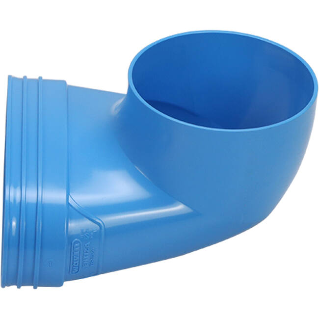 Wavin Ventiza eindstuk 90 graden PVC ovaal 235x80x100 mm met diameter 160 mm M/M