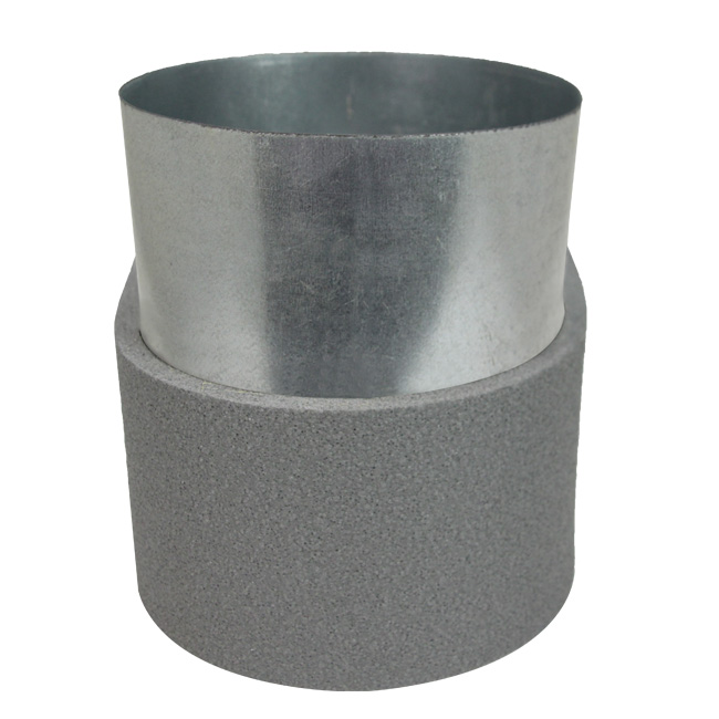Thermoduct lepe hoekstuk enkel symetrisch 220x80 mm naar diameter 160 mm