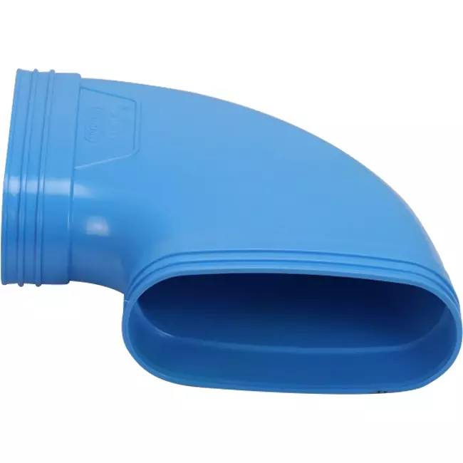 Wavin Ventiza bocht 90 graden PVC ovaal 195x80 mm horizontaal M/M
