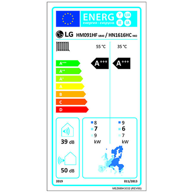 LG Therma-V Monobloc warmtepomp R290 1 fase 9,0 kW