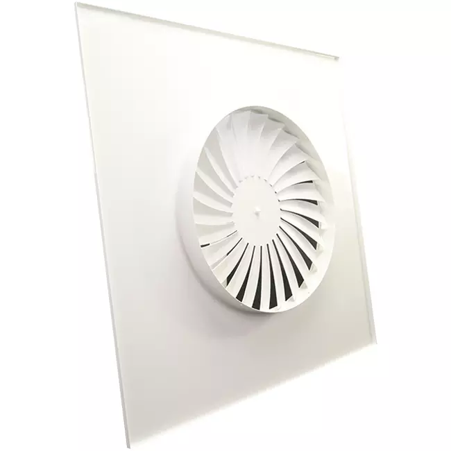 Wervelrooster vaste lamellen 400mm vierkant - SWS 400 RAL 9016
