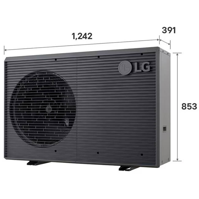 LG Therma-V Monobloc S warmtepomp R32 1 fase 7,0 kW