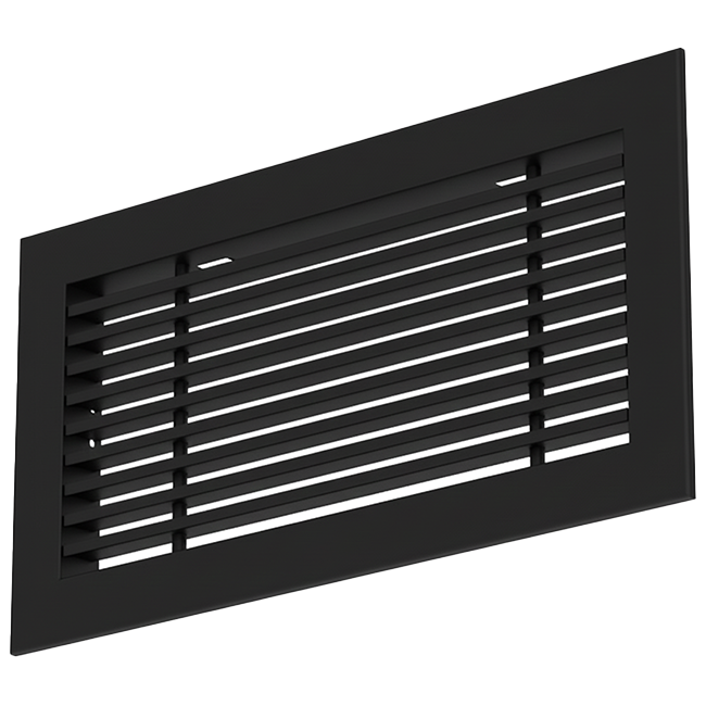 Staafrooster aluminium – met klemveren – 400x150 mm – RAL 9005