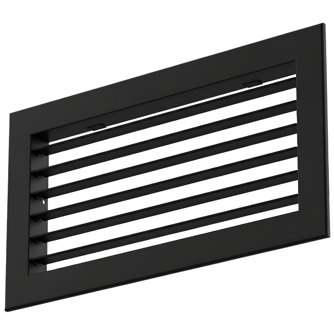 Wandrooster aluminium enkel instelbaar – met klemveren – 800x100 mm – RAL 9005
