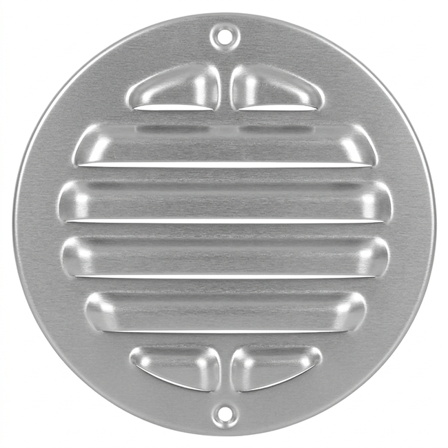 Buitenrooster rond 80mm aluminium - geanodiseerd aluminium