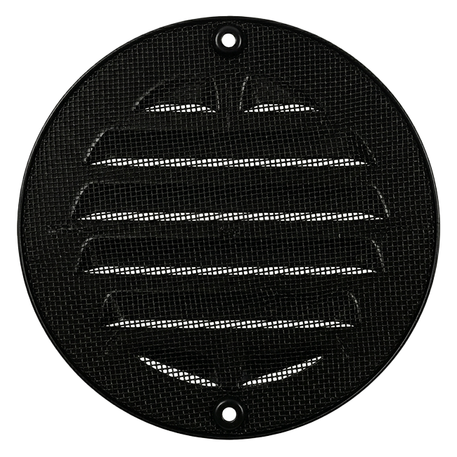 Buitenrooster rond 125mm aluminium - RAL9005 30% glans