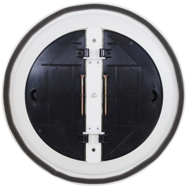 Plafondrooster rond met vast patroon Ø 200 mm - RAL9010