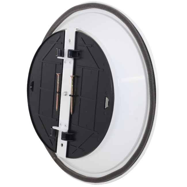 Plafondrooster rond met vast patroon Ø 200 mm - RAL9010