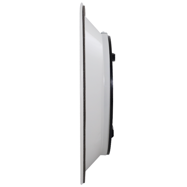 Plafondrooster rond met vast patroon Ø 200 mm - RAL9010