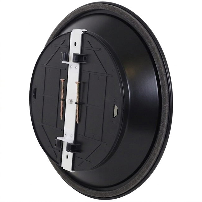 Plafondrooster rond met vast patroon Ø 300 mm - RAL9005 30% glans