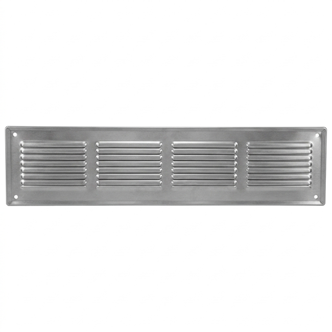 Wandrooster 400x100mm aluminium - Ongecoat
