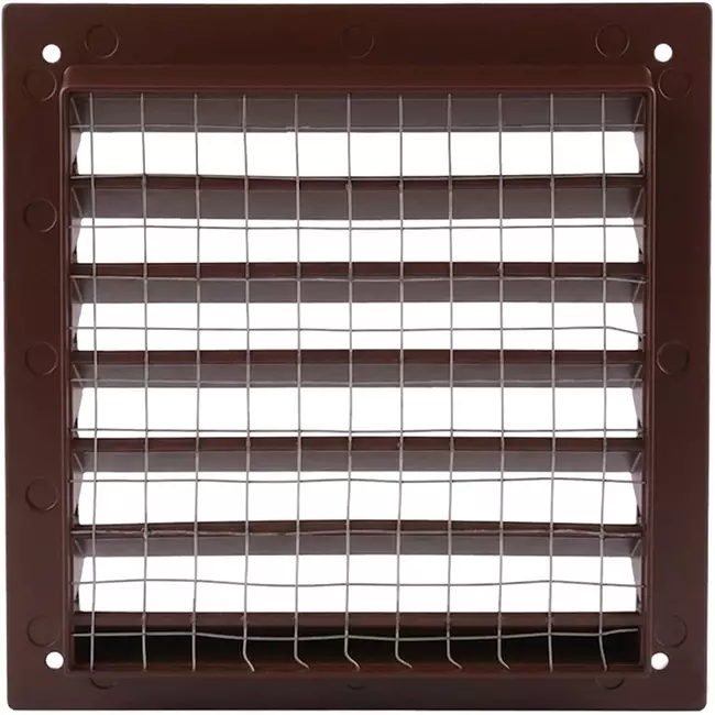 Buitenmuurrooster aluminium 150x150 mm - RAL 8016