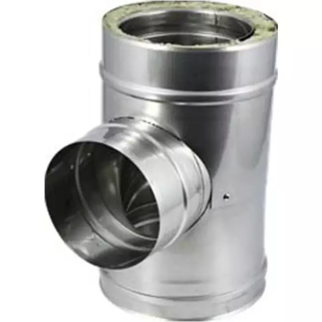 DW diameter 80 mm (80/130) T-stuk T90 EW I316L/I304 (D0,5/0,6)