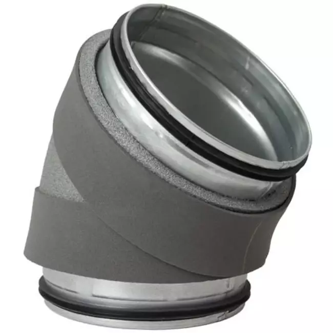 Thermoduct geïsoleerde bocht 45 graden diameter 355 mm