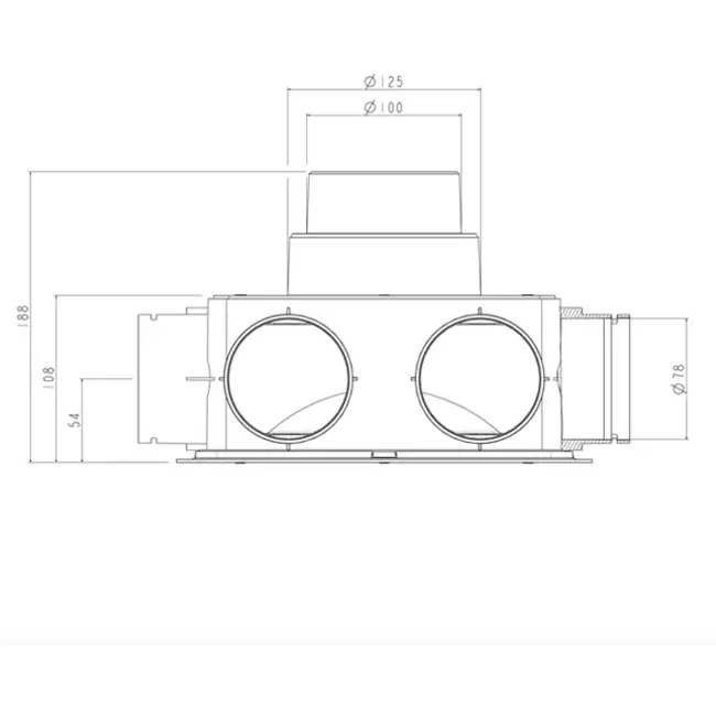 Ubbink luchtverdeelkast DBOX208 V125