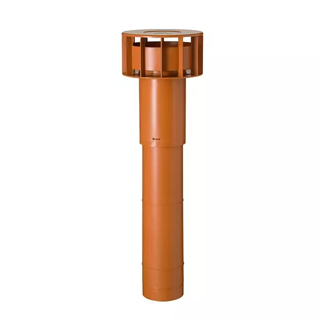 Ubbink Multivent dakdoorvoer Ø 131mm terracotta 270m³/h - lengte 750mm