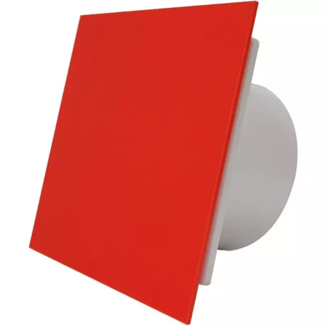 Air Roxy badkamerventilator met aansluitdiameter 100 mm met timer - kunststof front rood