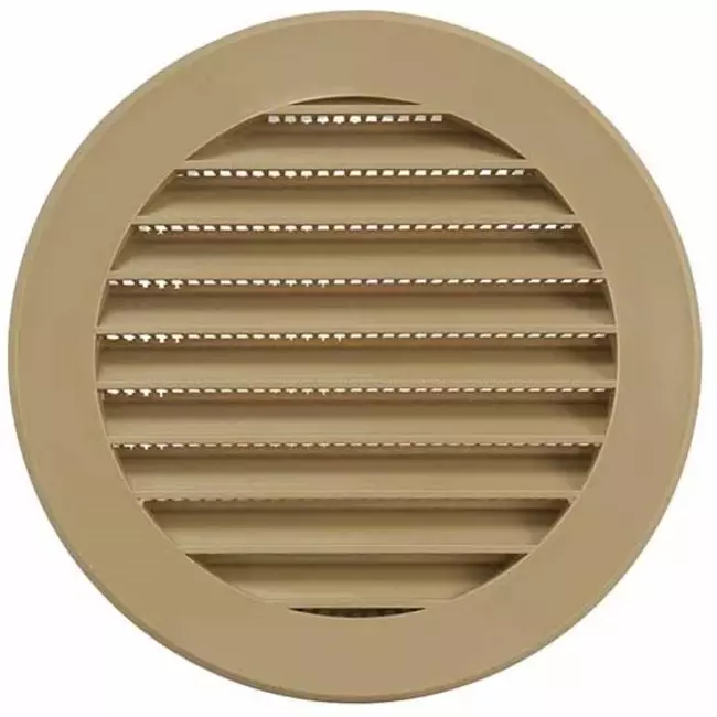 Schoepenrooster diameter 100 mm beige - VR100Y