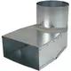 Lepe hoekstuk 170x80 mm naar diameter 125 mm