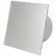 Badkamer ventilator Ø 125 mm met timer - glazen front satijn zilver