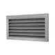 Buitenluchtrooster B=600 x H=300 rvs - inox