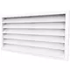 Buitenmuurrooster aluminium 400x300 - RAL 9016