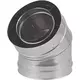 Concentrische diameter 80 - 125 mm bocht 45 gr I316L/I304 (D0,5/0,6) (incl. afdichtingsrubbers binnenbuis)