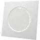 Ventilatieventiel afvoer metaal vierkant Ø125 mm wit met klemveren - DVSQ125