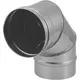 Kachelpijp Ø 150 mm RVS enkelwandige bocht 90°