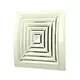 Plafondrooster vierkant 190x190 diameter: 125 wit - ND12G
