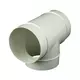Rond kunststof T-stuk diameter: 125 mm - AT125