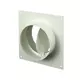 Ronde kunststof muurplaat met terugslagklep diameter: 125mm - AFV125