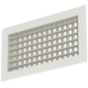 Wandrooster aluminium dubbel instelbaar – met klemveren – 800x100 mm – RAL 9010