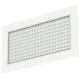Wandrooster aluminium met vast raster – met klemveren – 400x200 mm – RAL 9016