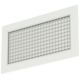 Wandrooster aluminium met vast raster – met klemveren – 400x100 mm – RAL 9010