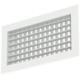 Wandrooster aluminium dubbel instelbaar – met klemveren – 300x150 mm – RAL 9016