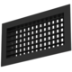 Wandrooster aluminium dubbel instelbaar – met klemveren – 300x150 mm – RAL 9005