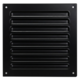 Buitenrooster vierkant 150x150mm aluminium - RAL9005 30% glans