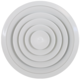 Plafondrooster rond met vast patroon Ø 200 mm - RAL9010