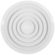 Plafondrooster rond met vast patroon Ø 200 mm - RAL9016