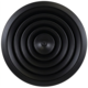 Plafondrooster rond met vast patroon Ø 300 mm - RAL9005 30% glans