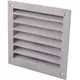 Buitenmuurrooster aluminium 150x150 mm - Aluminium