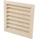 Buitenmuurrooster aluminium 150x150 mm - RAL 1015