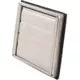 RVS gevelrooster 125mm met beweegbare lamellen hoge doorlaat - EL-SS-OP125 SS