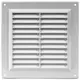 Ventilatierooster vierkant met grill 150x150 mm wit - VR1550