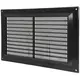 Ventilatierooster rechthoekig met grill 250x170 zwart - VR2517M