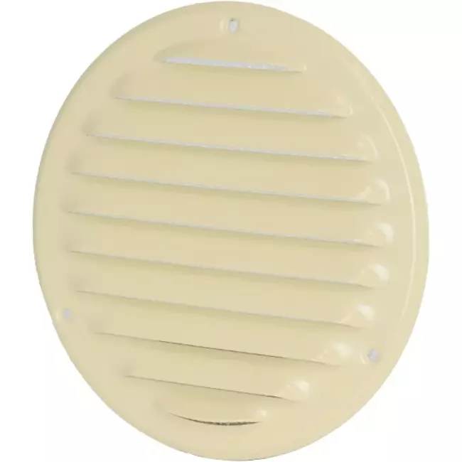 Metalen ventilatierooster rond Ø160 mm beige - MR160Y - RAL1015