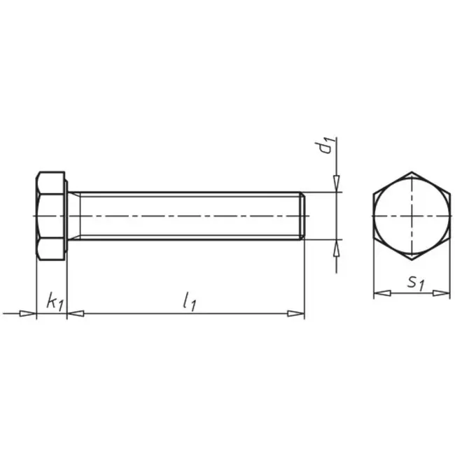 Tapbout m8x25mm.gegalv.8.8 din933 (200 stuks)